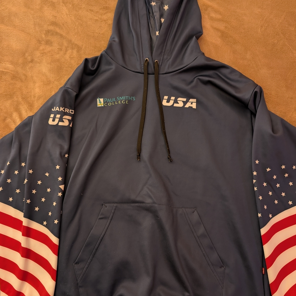 USA Flag Hoodie - Blue